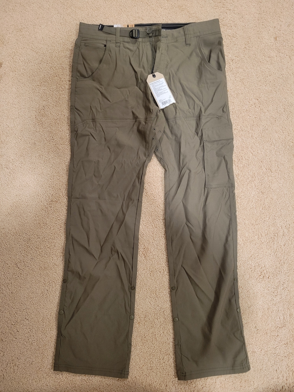 Prana Men's Convertible Cargo Pants in Olive